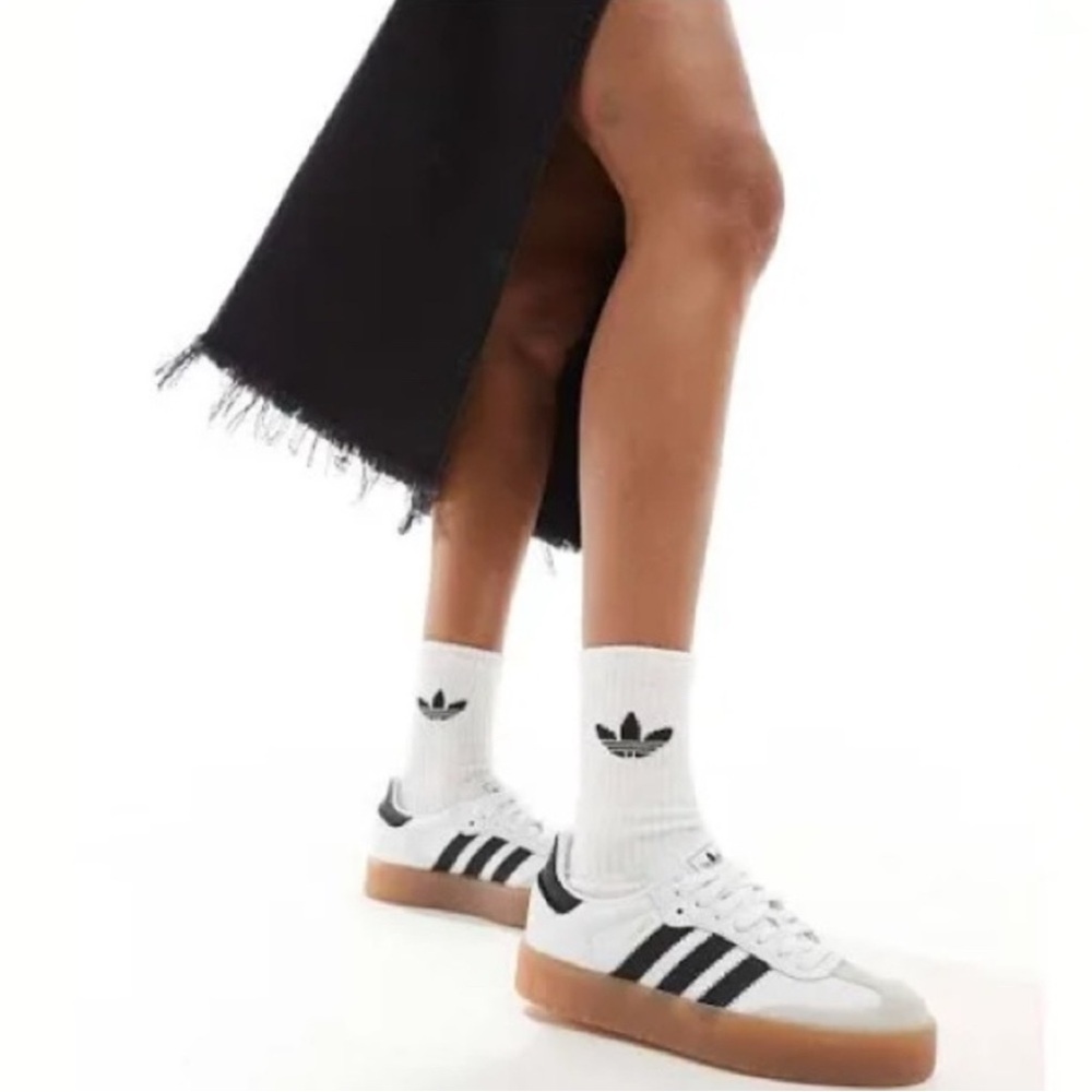 Adidas Sambae White and Black Women Sneakers